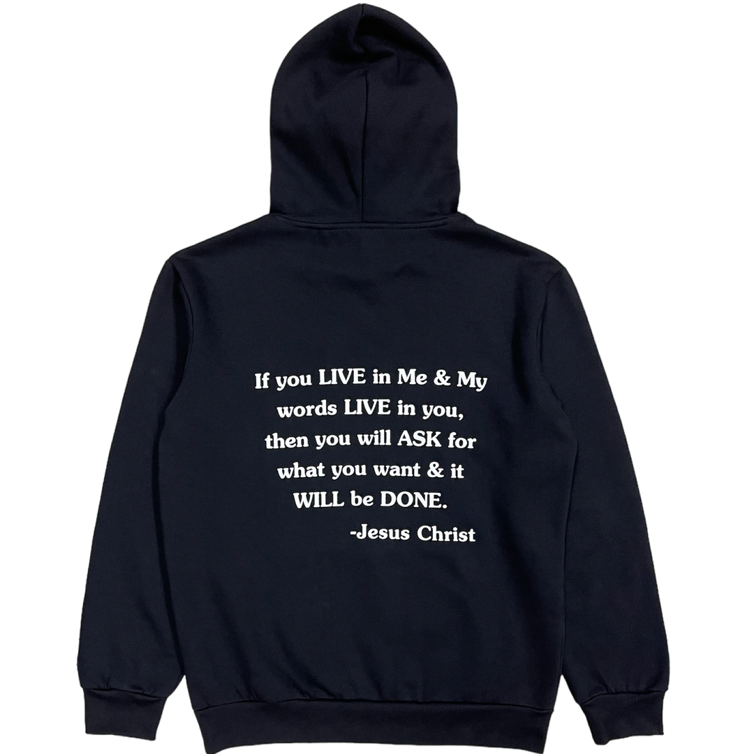 Ask Jesus He Answers Hoodie - Black