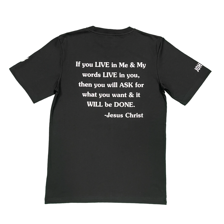 Ask Jesus He Answers T-shirt - Black