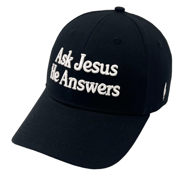 Ask Jesus He Answers Cap - Classy Black