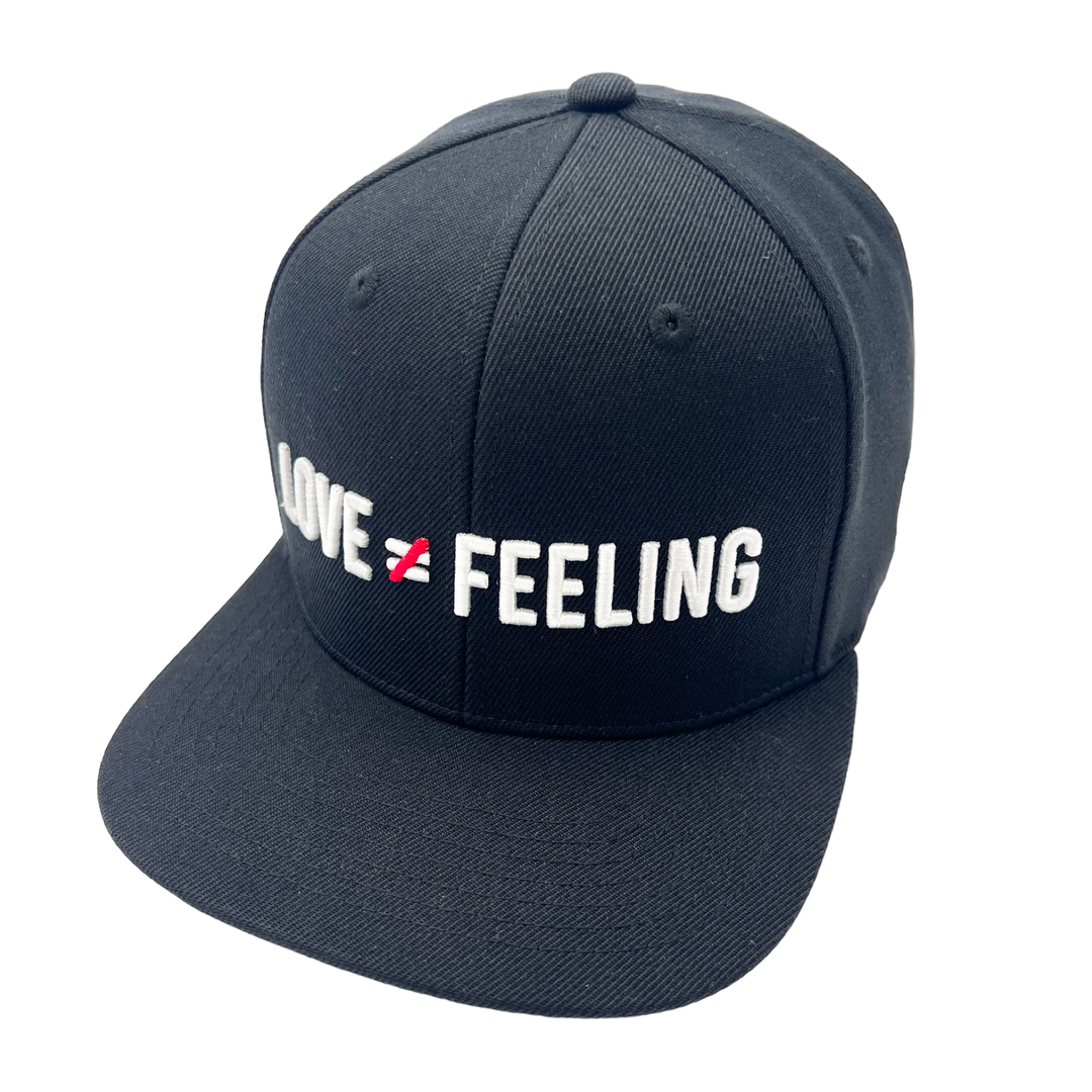 Love is Not a Feeling Snapback Cap - Black