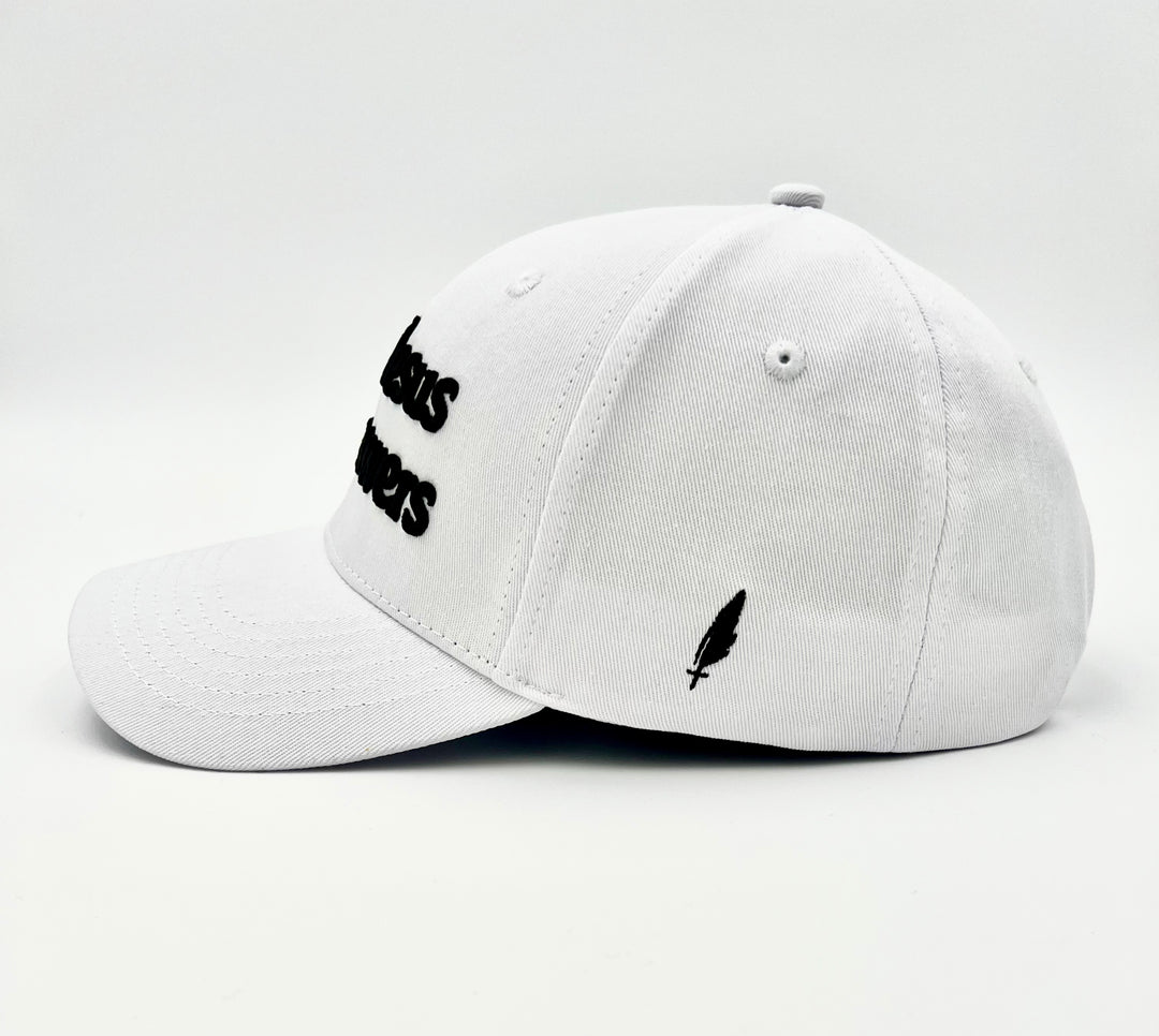Ask Jesus He Answers Cap - White
